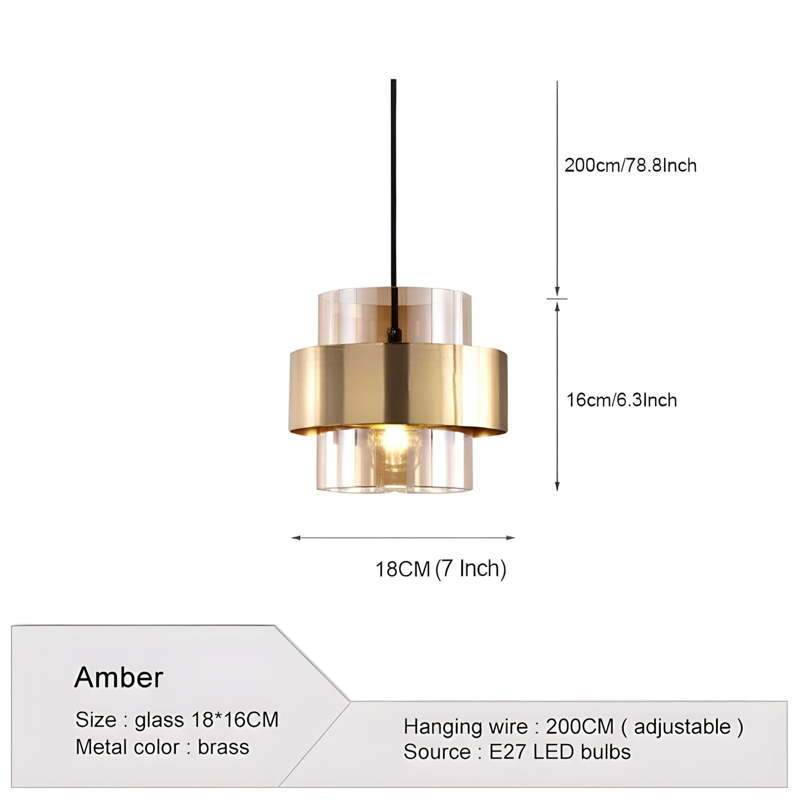 SOPHIA - ZENDUCE - Amber glass / Warm White