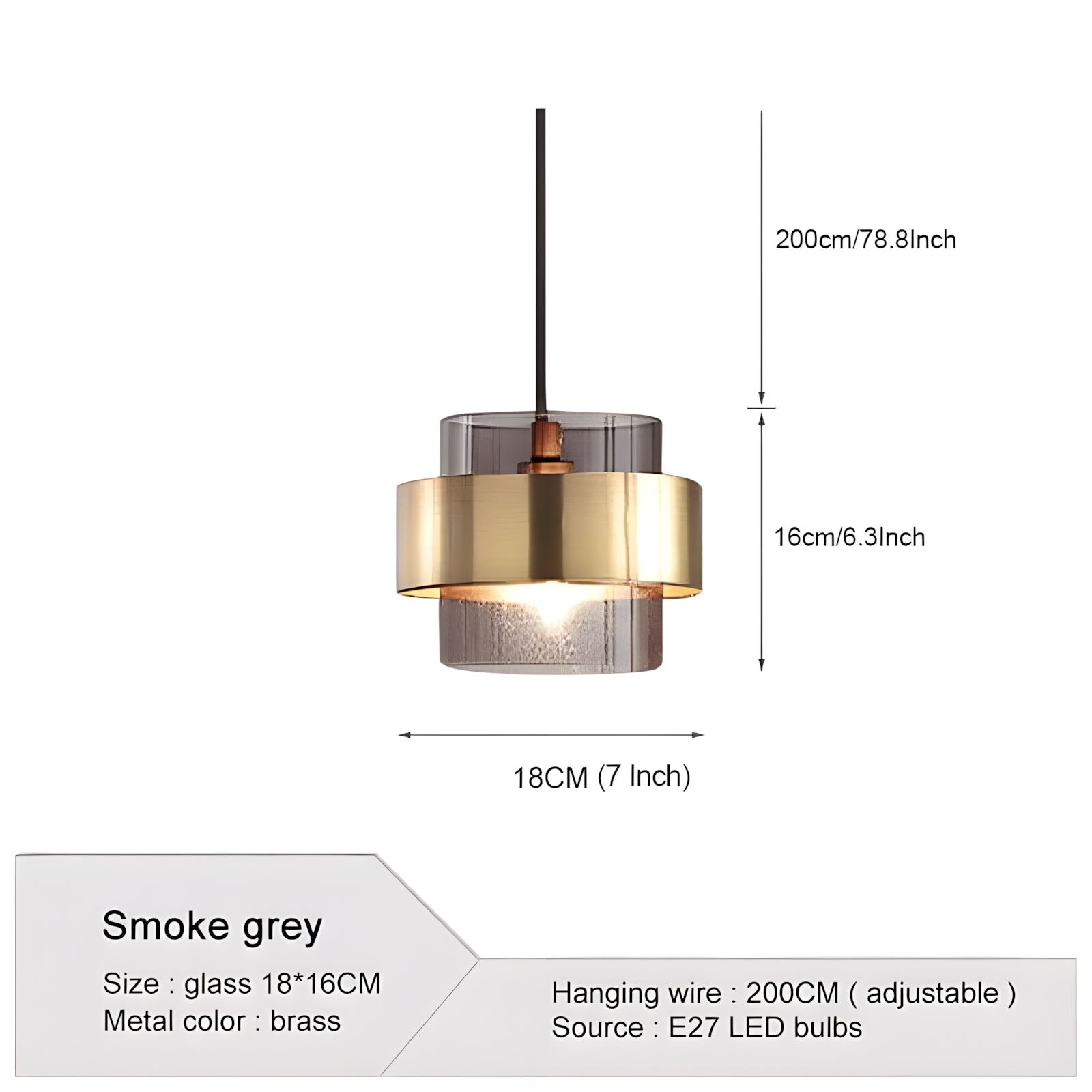 SOPHIA - ZENDUCE - Smoke gray / Warm White