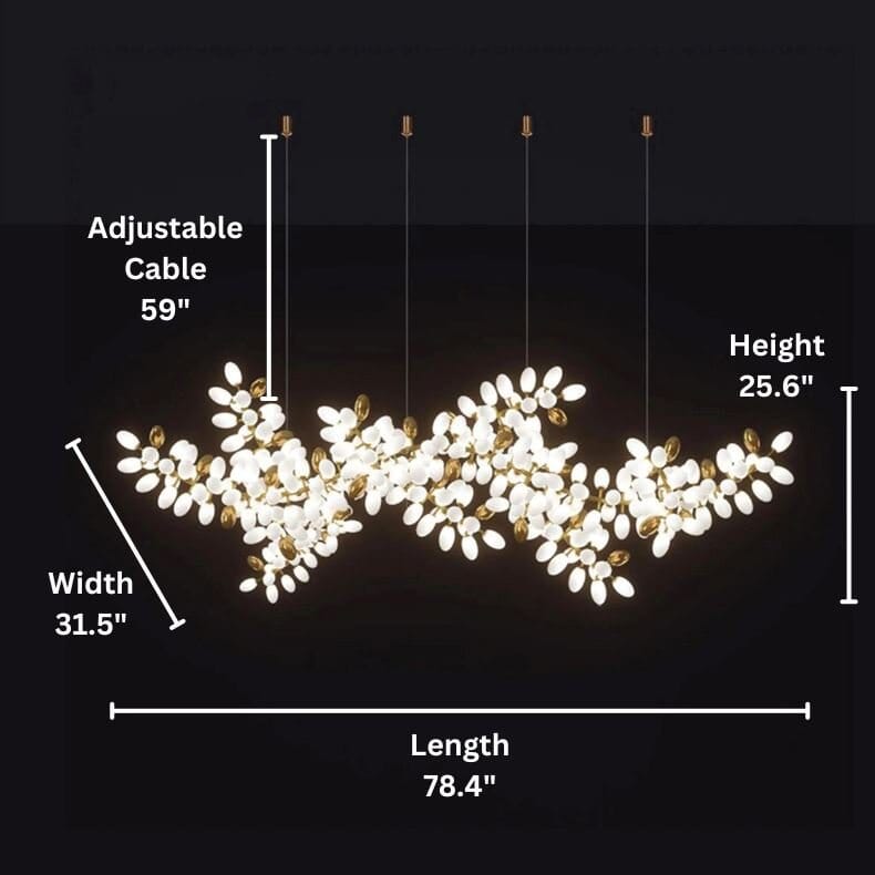 SPORE (OPEN BOX)-White Glass Cluster Chandelier -ZENDUCE