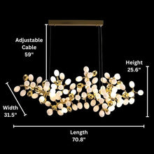 SPORE (OPEN BOX)-White Glass Cluster Chandelier -ZENDUCE
