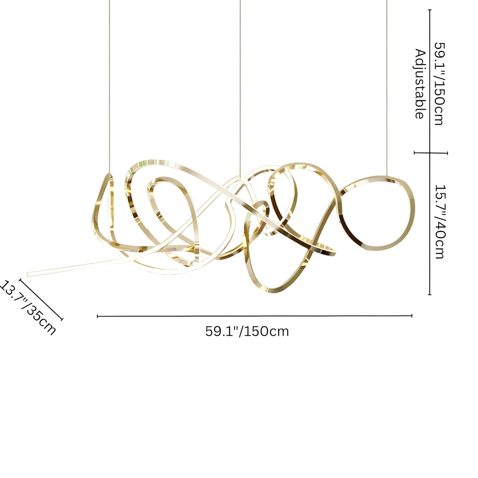SWIRL - ZENDUCE - 31.4" / Gold