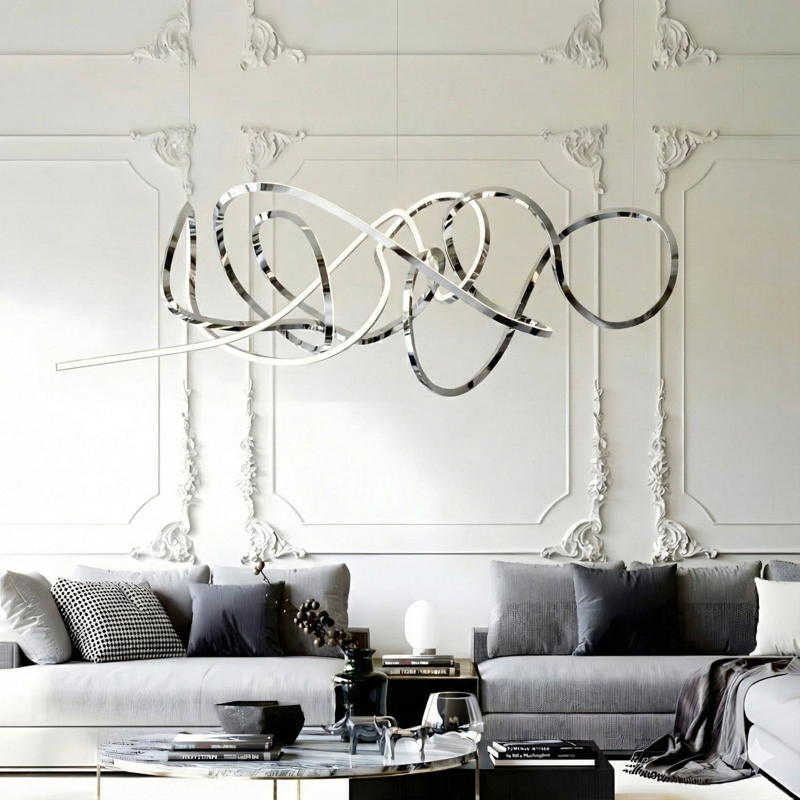 SWIRL-Modern Minimalist LED Dimmable Chandelier-ZENDUCE