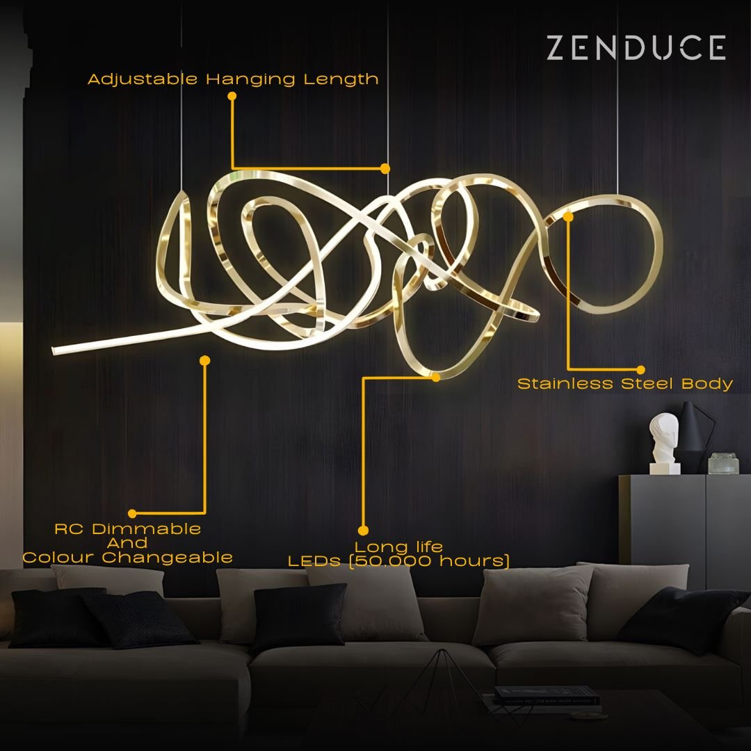 SWIRL - ZENDUCE - 31.4" / Gold