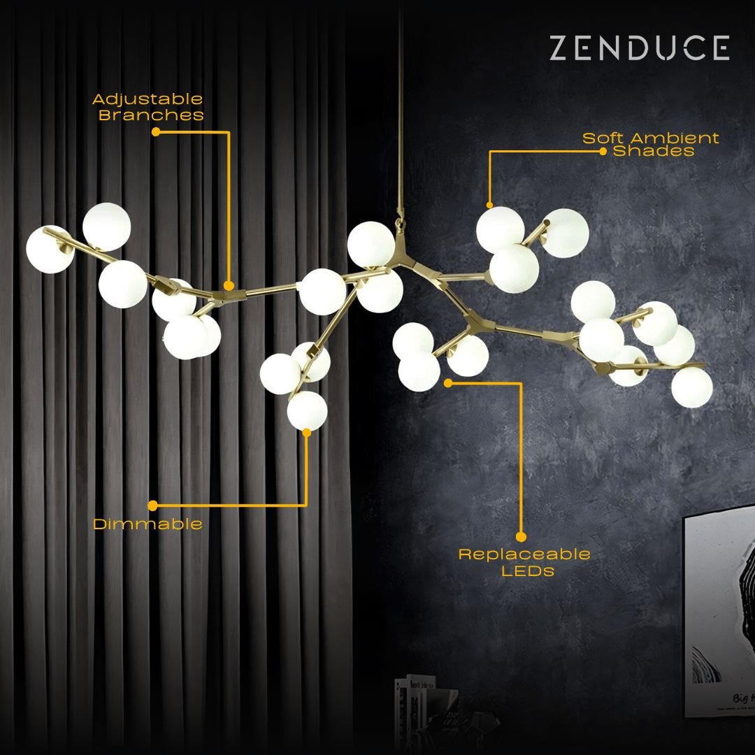 SYCAMORE - ZENDUCE - 12 Heads / Warm White / Black