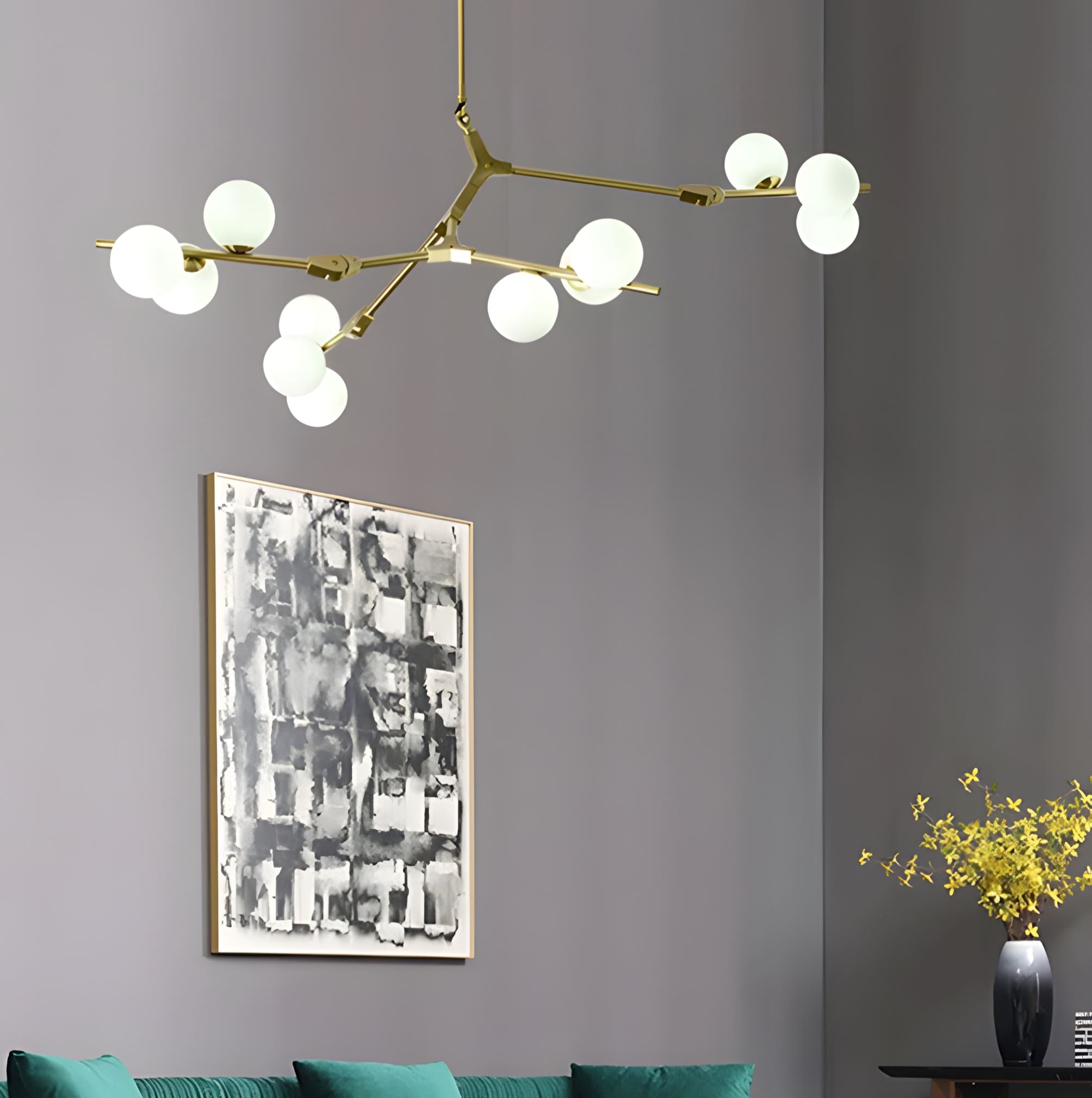 SYCAMORE - ZENDUCE - 12 Heads / Warm White / Gold