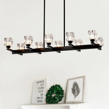 VELDRIN linear crystal ten light chandelier, product view 3