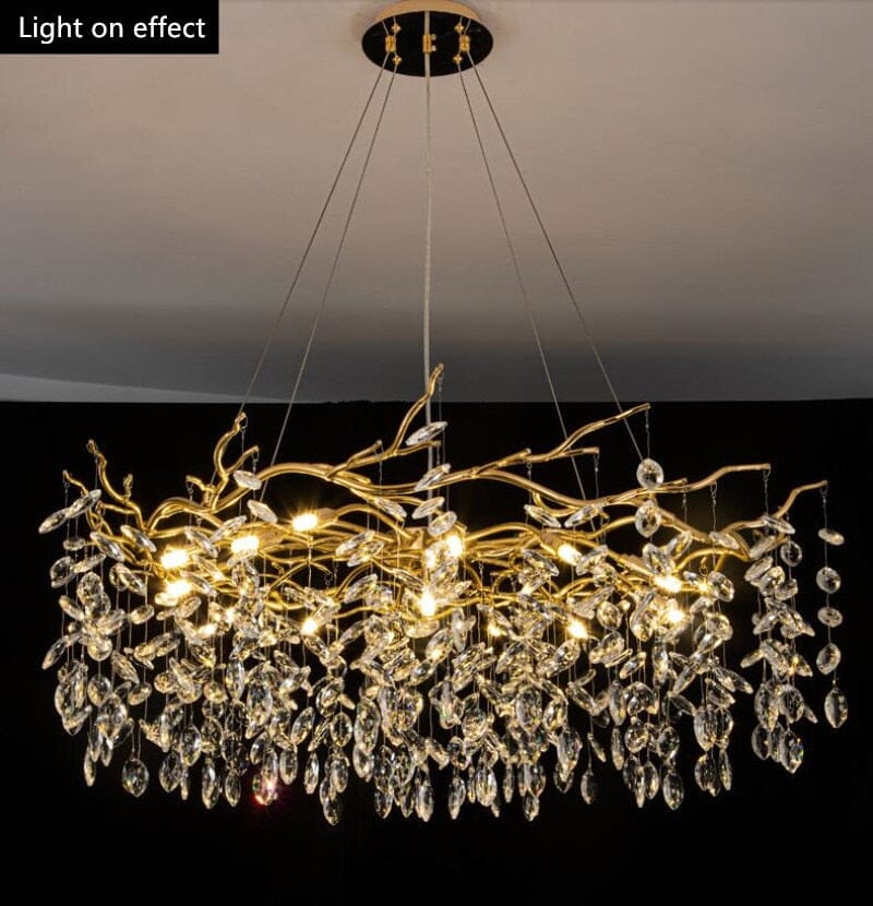 Captivating Tillow Golden Branch Chandelier - ZENDUCE