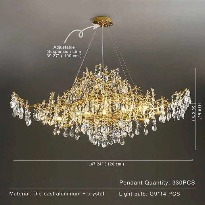 Seya-Luminaire Branchline Chandelier-ZENDUCE