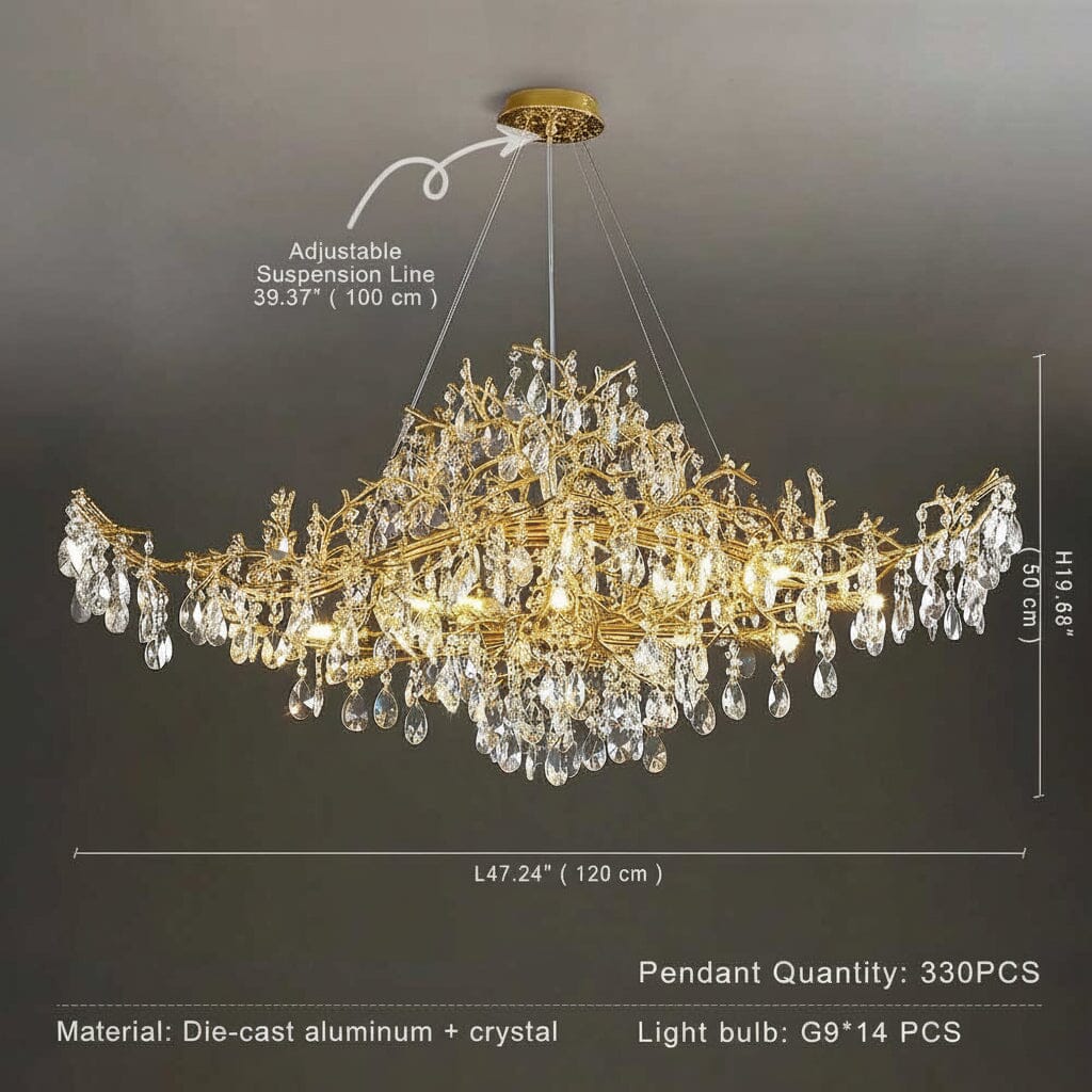 Seya-Luminaire Branchline Chandelier-ZENDUCE