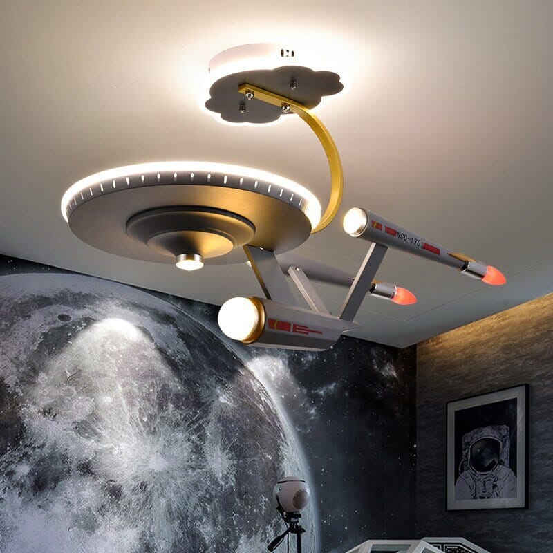 Space Ship Galaxy LED Light for Kids Room - ZENDUCE - Cool white