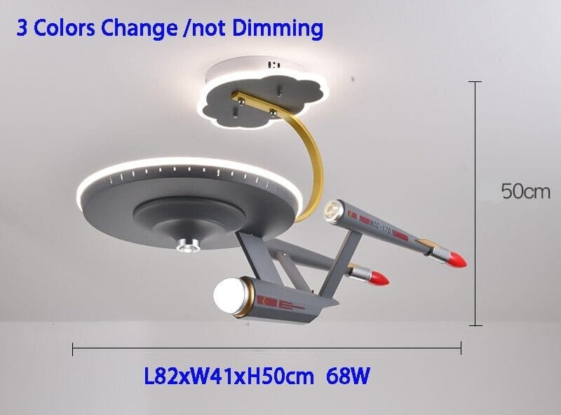 Space Ship Galaxy LED Light for Kids Room - ZENDUCE - Cool white