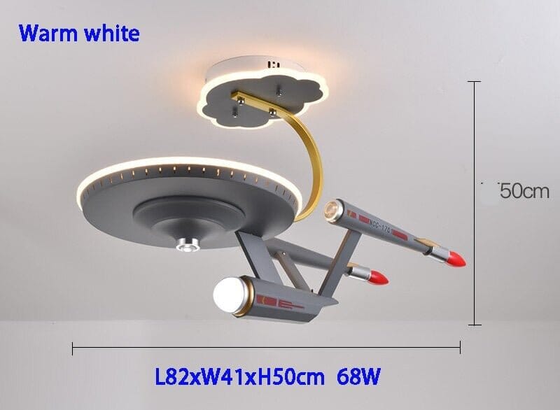 Space Ship Galaxy LED Light for Kids Room - ZENDUCE - Cool white
