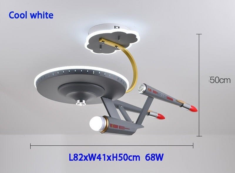 Space Ship Galaxy LED Light for Kids Room - ZENDUCE - Cool white