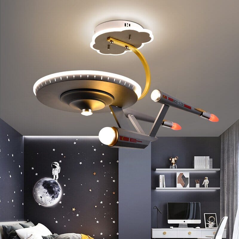 Space Ship Galaxy LED Light for Kids Room - ZENDUCE - Cool white