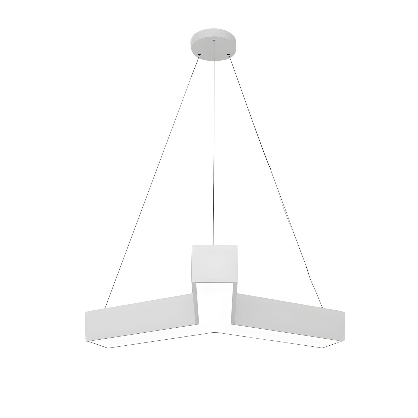 TESSERA-Modern Geometric Y-Shaped Chandelier LED Hanging Ceiling Pendant Light-ZENDUCE