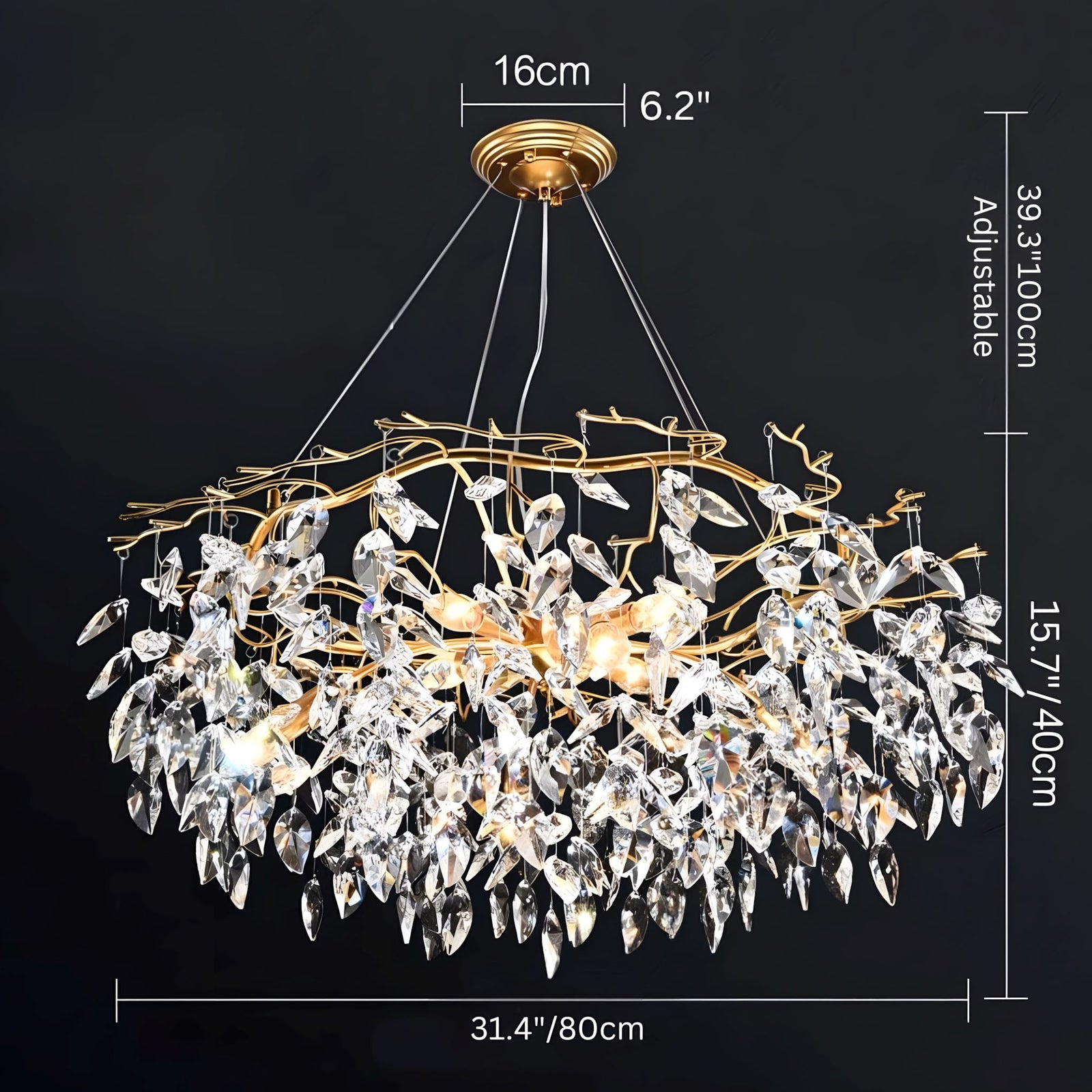 TILLOW - ZENDUCE - 31.4" - 8 lights / Warm White