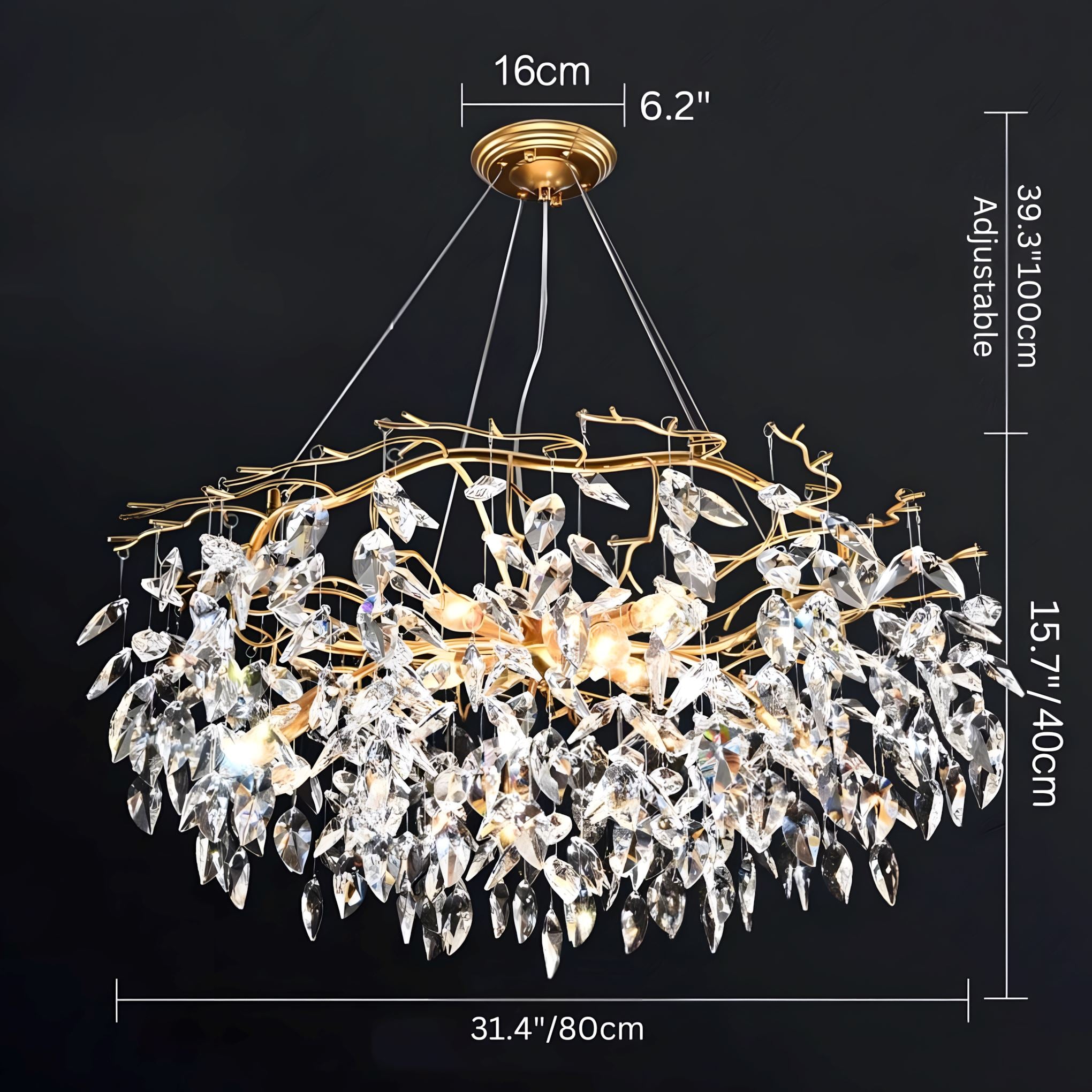 TILLOW - ZENDUCE - 31.4" - 8 lights / Warm White