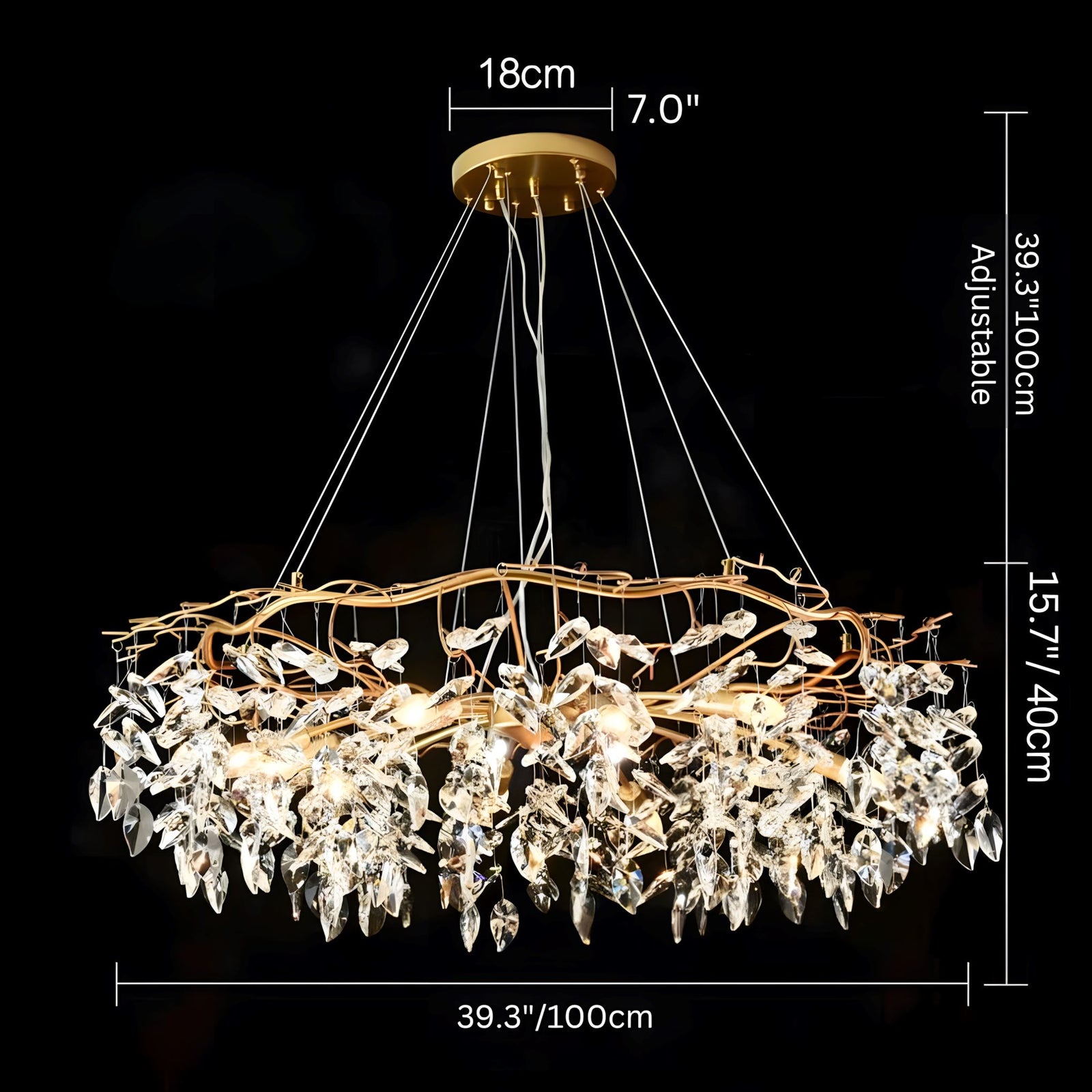 TILLOW - ZENDUCE - 39.3" - 10 lights / Warm White