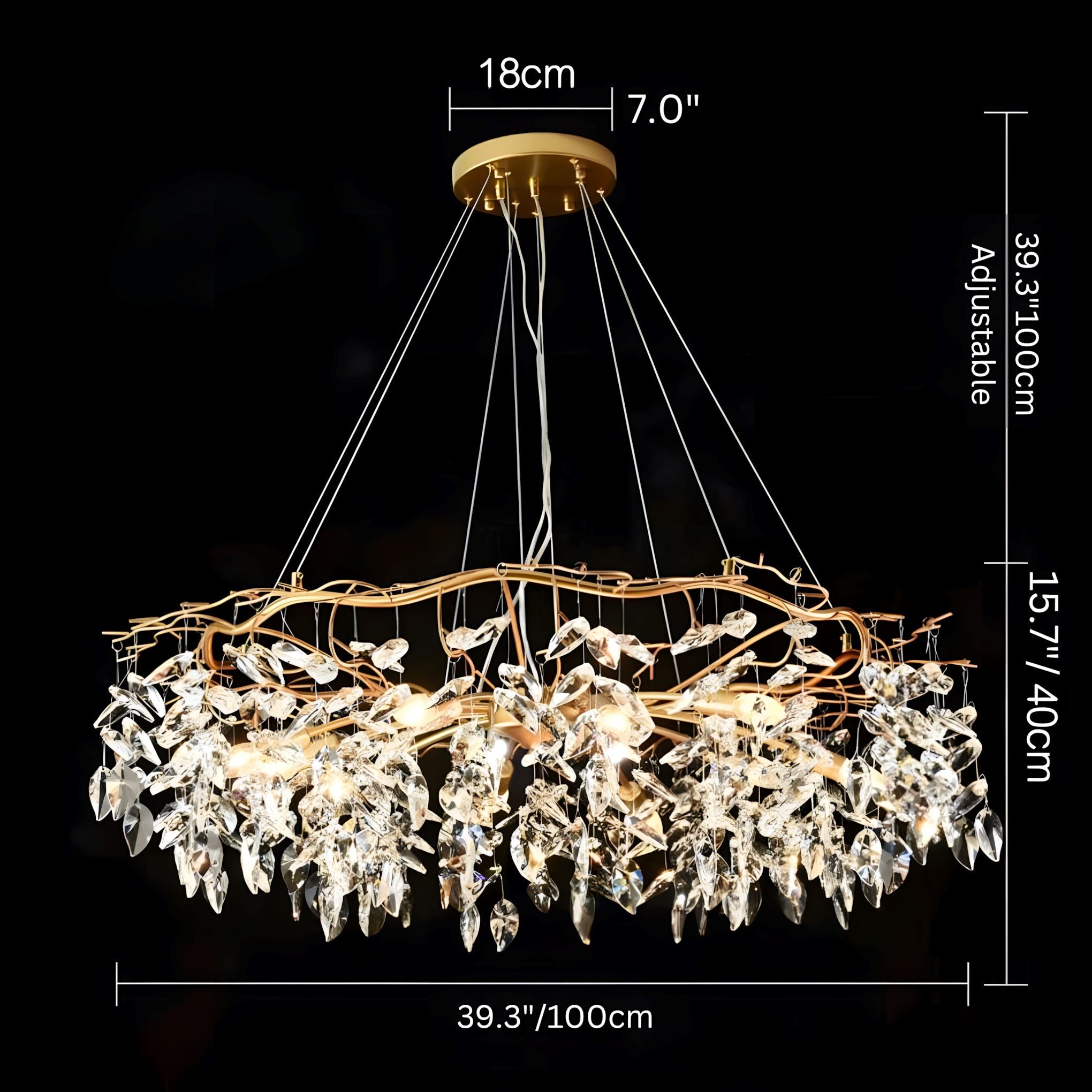 TILLOW - ZENDUCE - 39.3" - 10 lights / Warm White