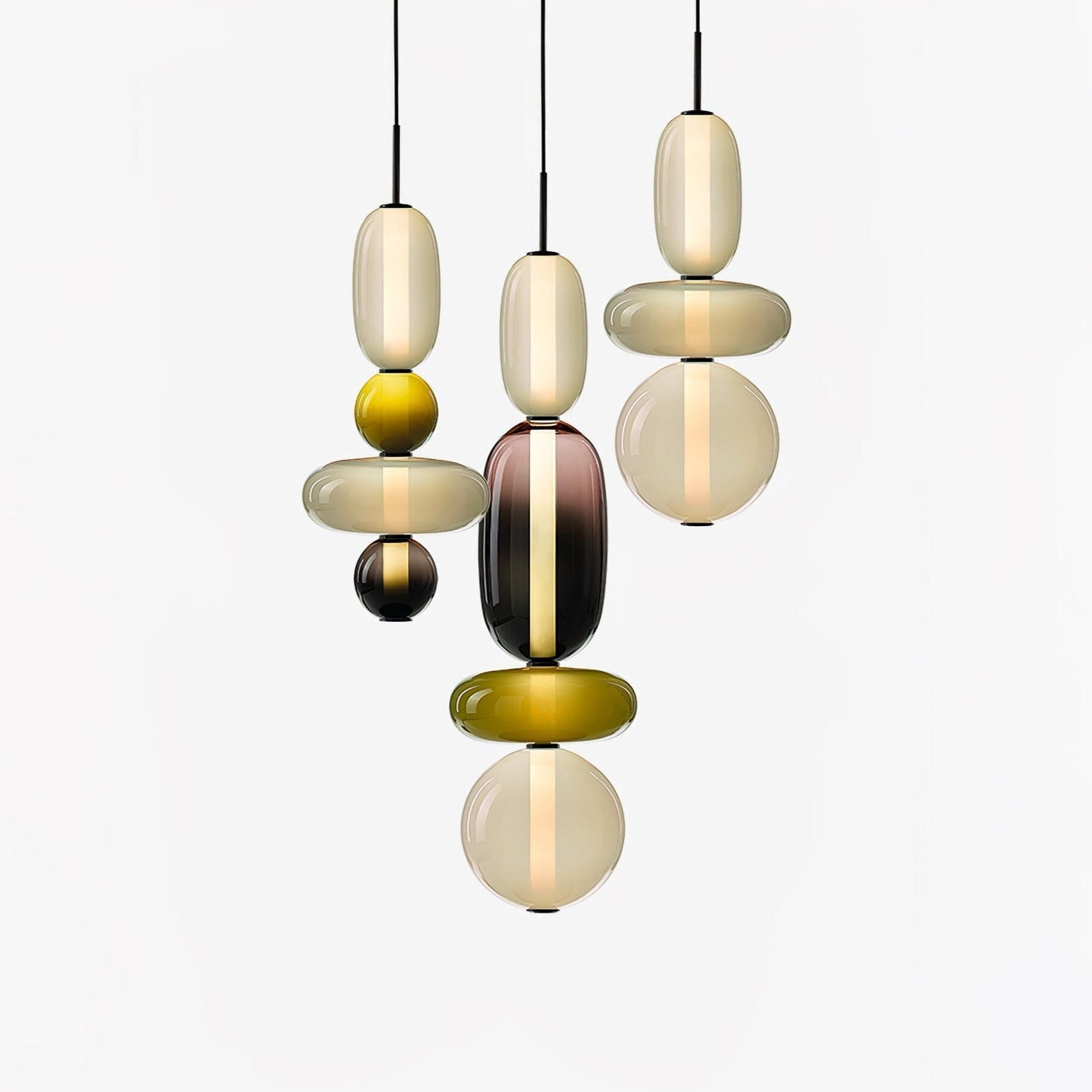 TOTEM (Open Box)-Multi Colour Glass Pendant Light-ZENDUCE