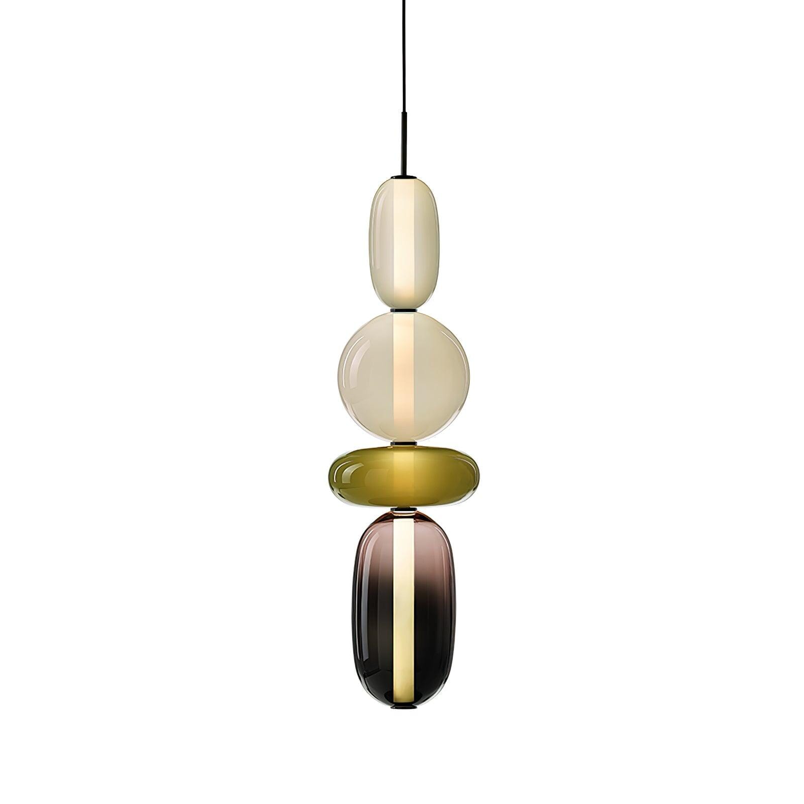 TOTEM (Open Box)-Multi Colour Glass Pendant Light-ZENDUCE