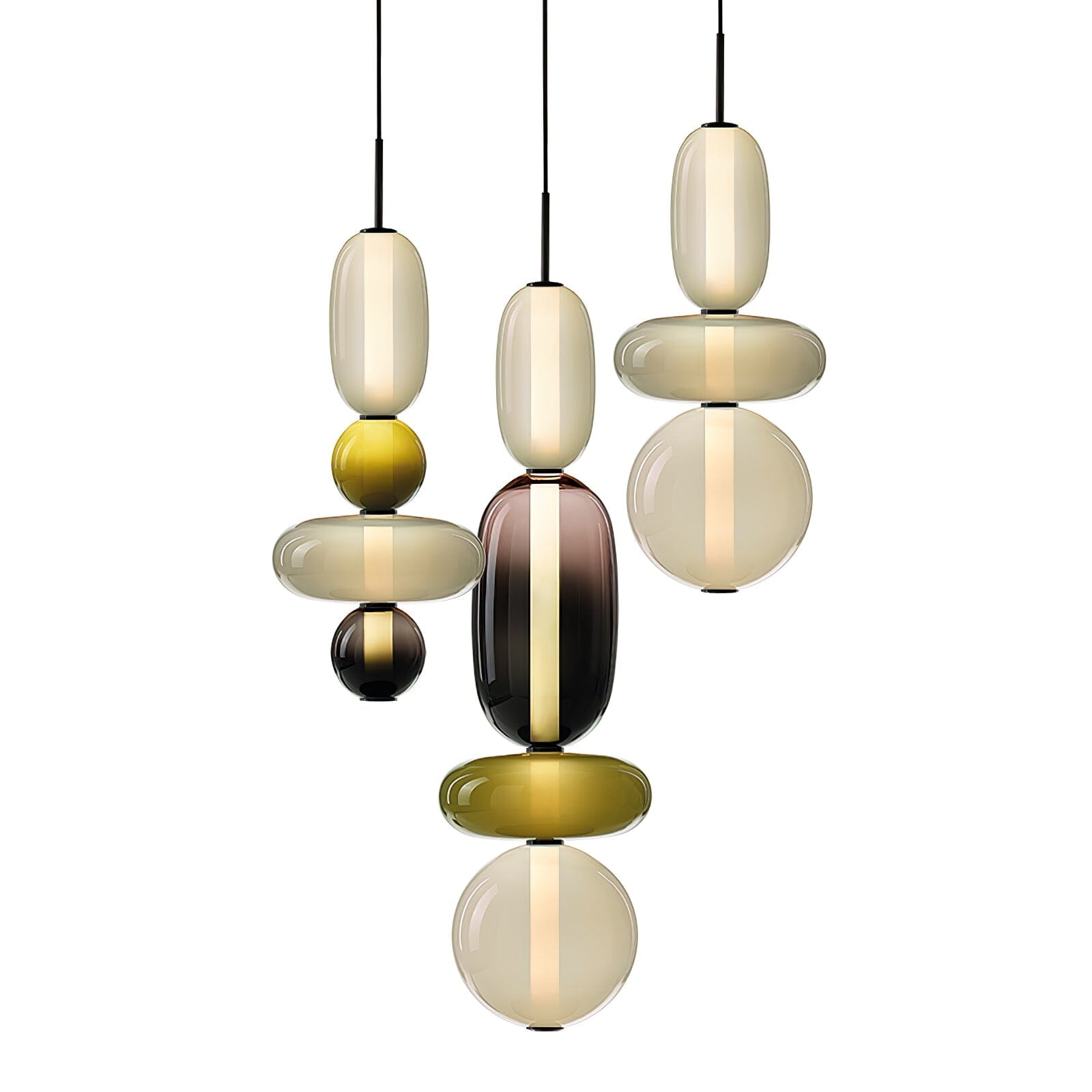 TOTEM (Open Box)-Multi Colour Glass Pendant Light-ZENDUCE