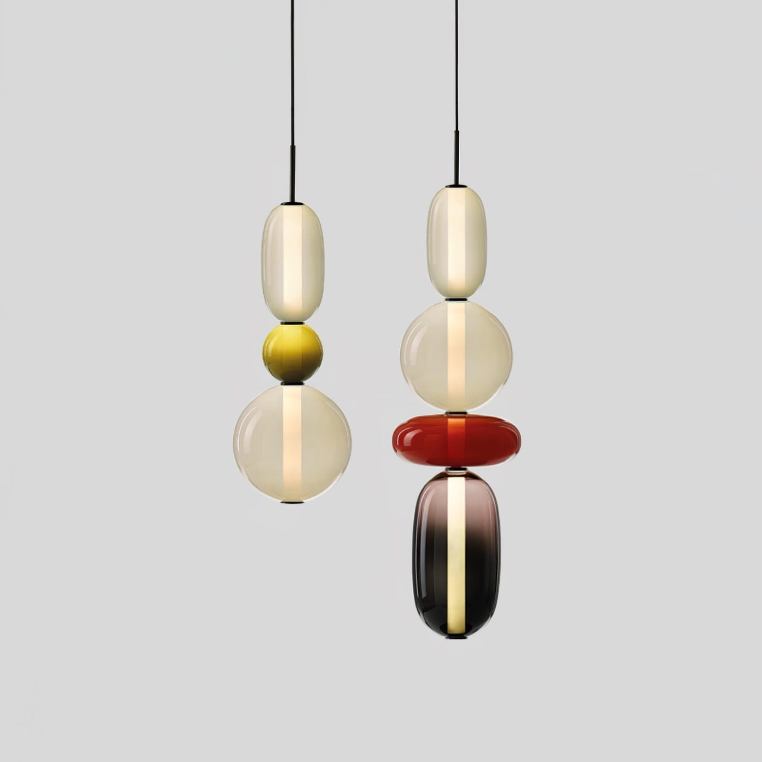 TOTEM (Open Box)-Multi Colour Glass Pendant Light-ZENDUCE