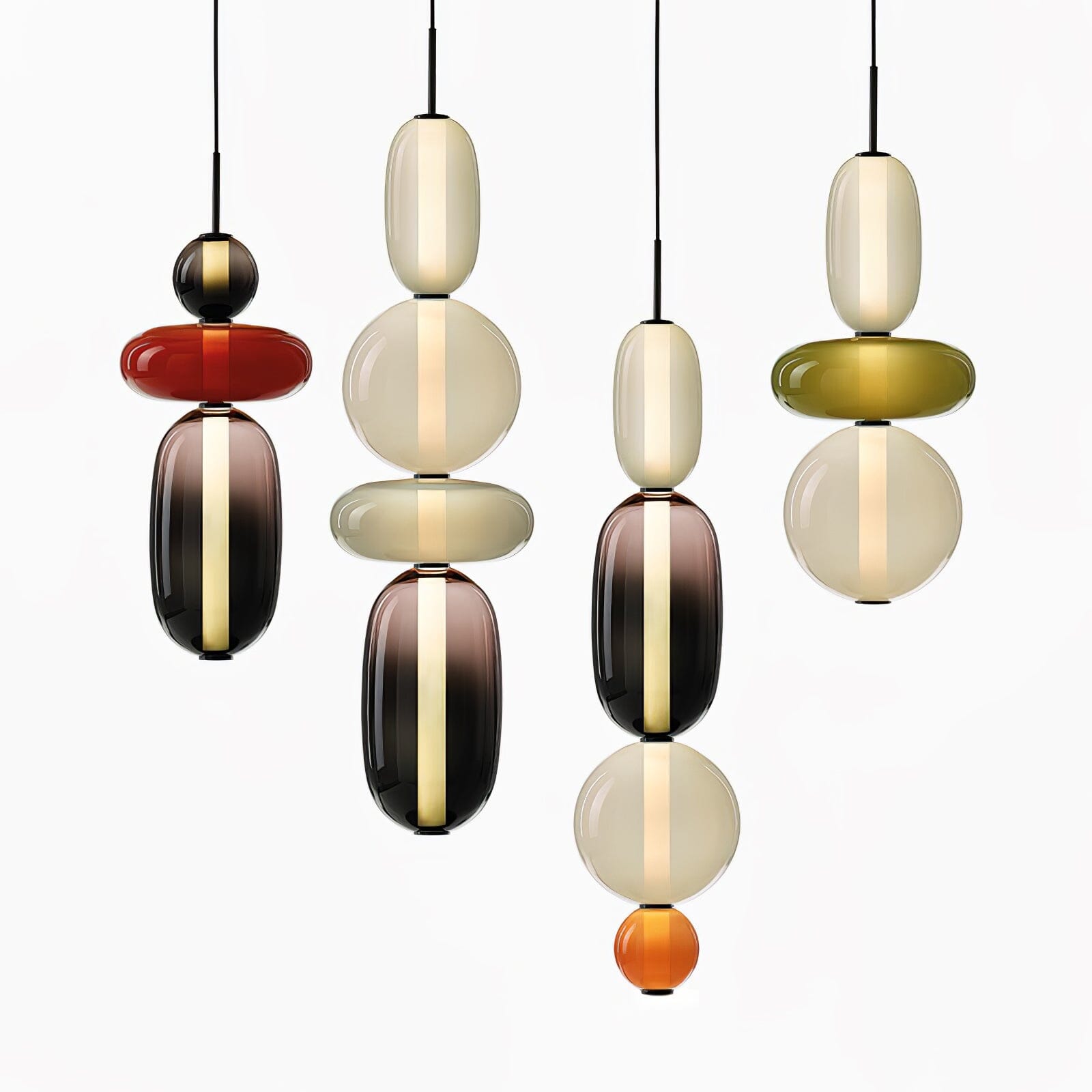 TOTEM (Open Box)-Multi Colour Glass Pendant Light-ZENDUCE