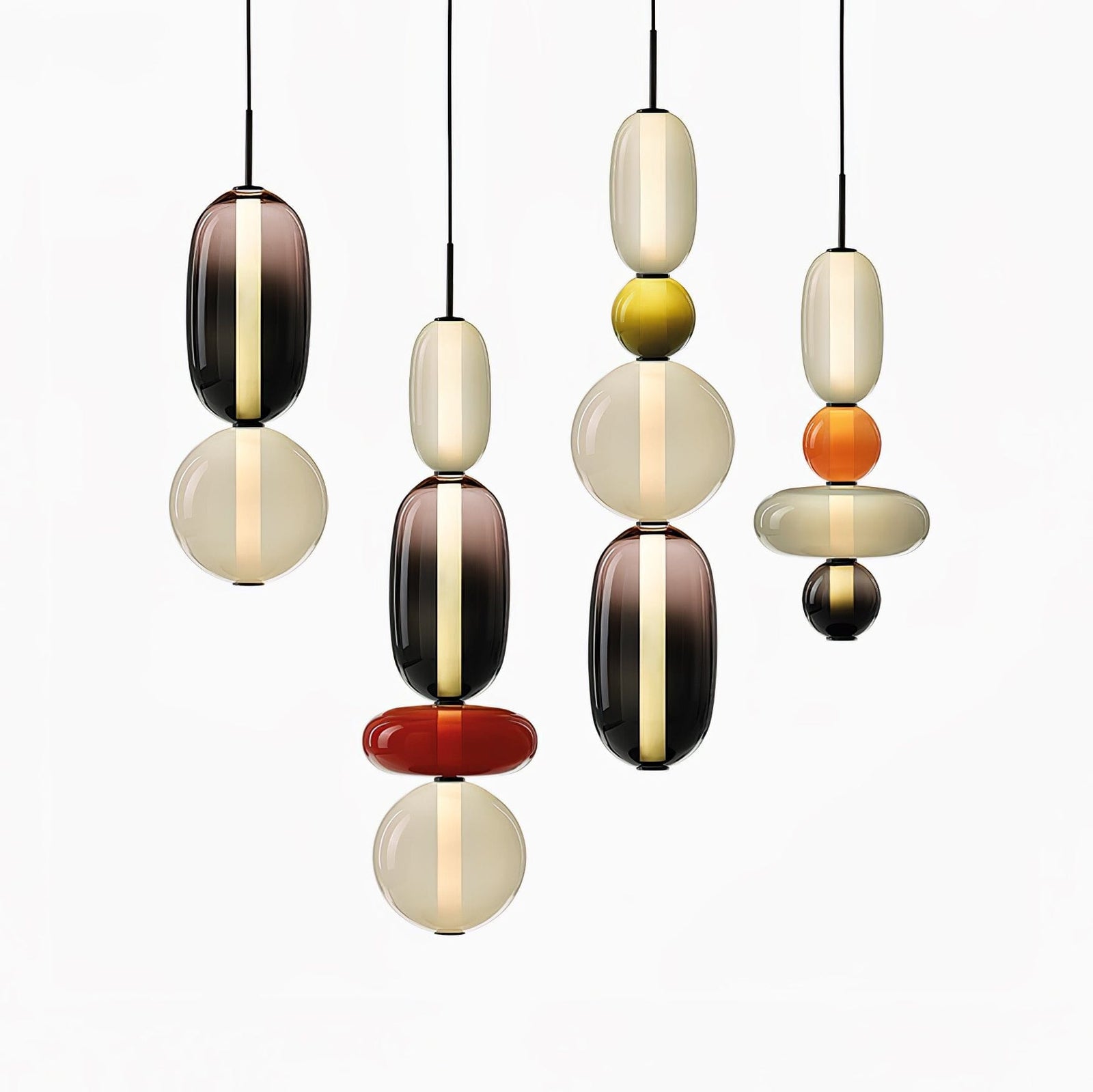TOTEM (Open Box)-Multi Colour Glass Pendant Light-ZENDUCE