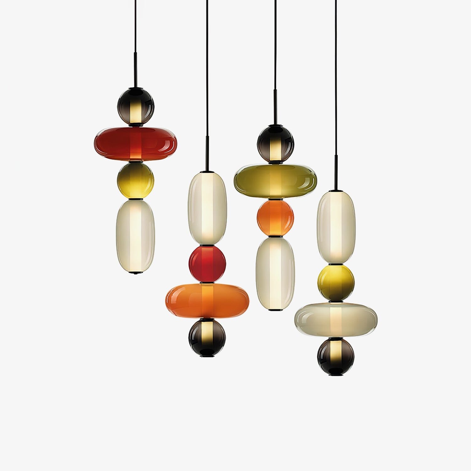 TOTEM (Open Box)-Multi Colour Glass Pendant Light-ZENDUCE