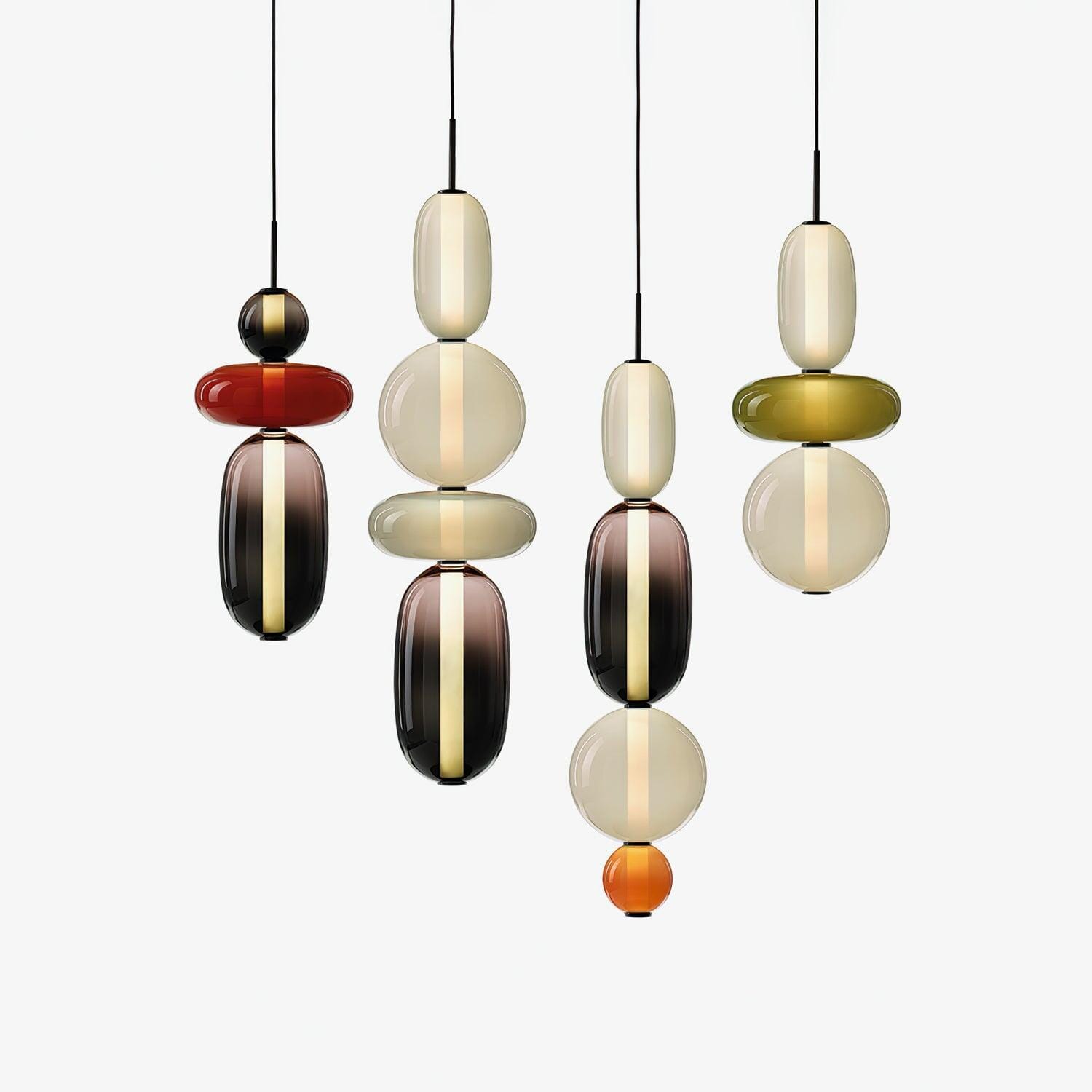 TOTEM (Open Box)-Multi Colour Glass Pendant Light-ZENDUCE