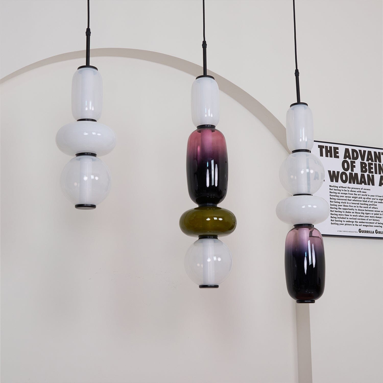 TOTEM (Open Box)-Multi Colour Glass Pendant Light-ZENDUCE