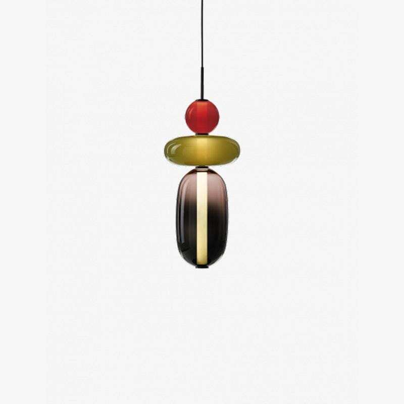 TOTEM (Open Box)-Multi Colour Glass Pendant Light-ZENDUCE