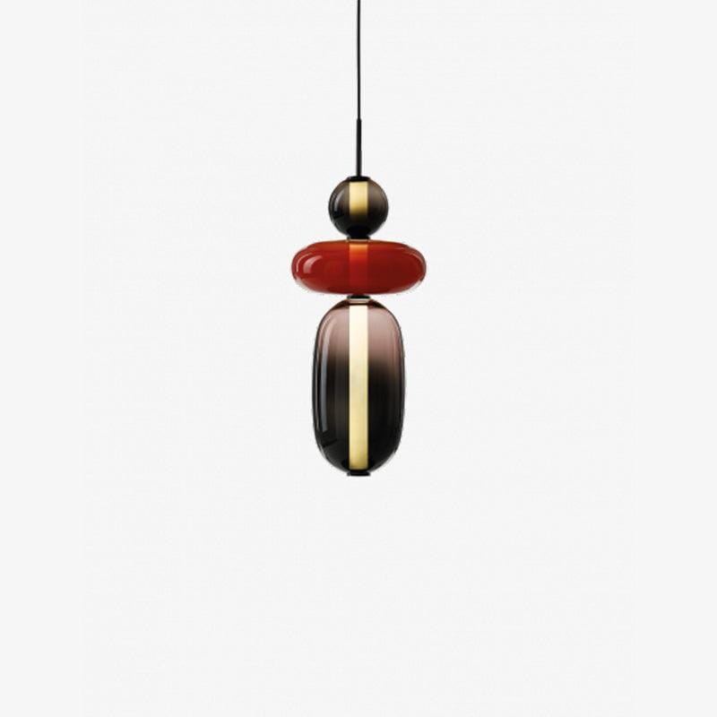 TOTEM (Open Box)-Multi Colour Glass Pendant Light-ZENDUCE