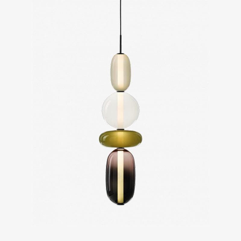 TOTEM (Open Box)-Multi Colour Glass Pendant Light-ZENDUCE