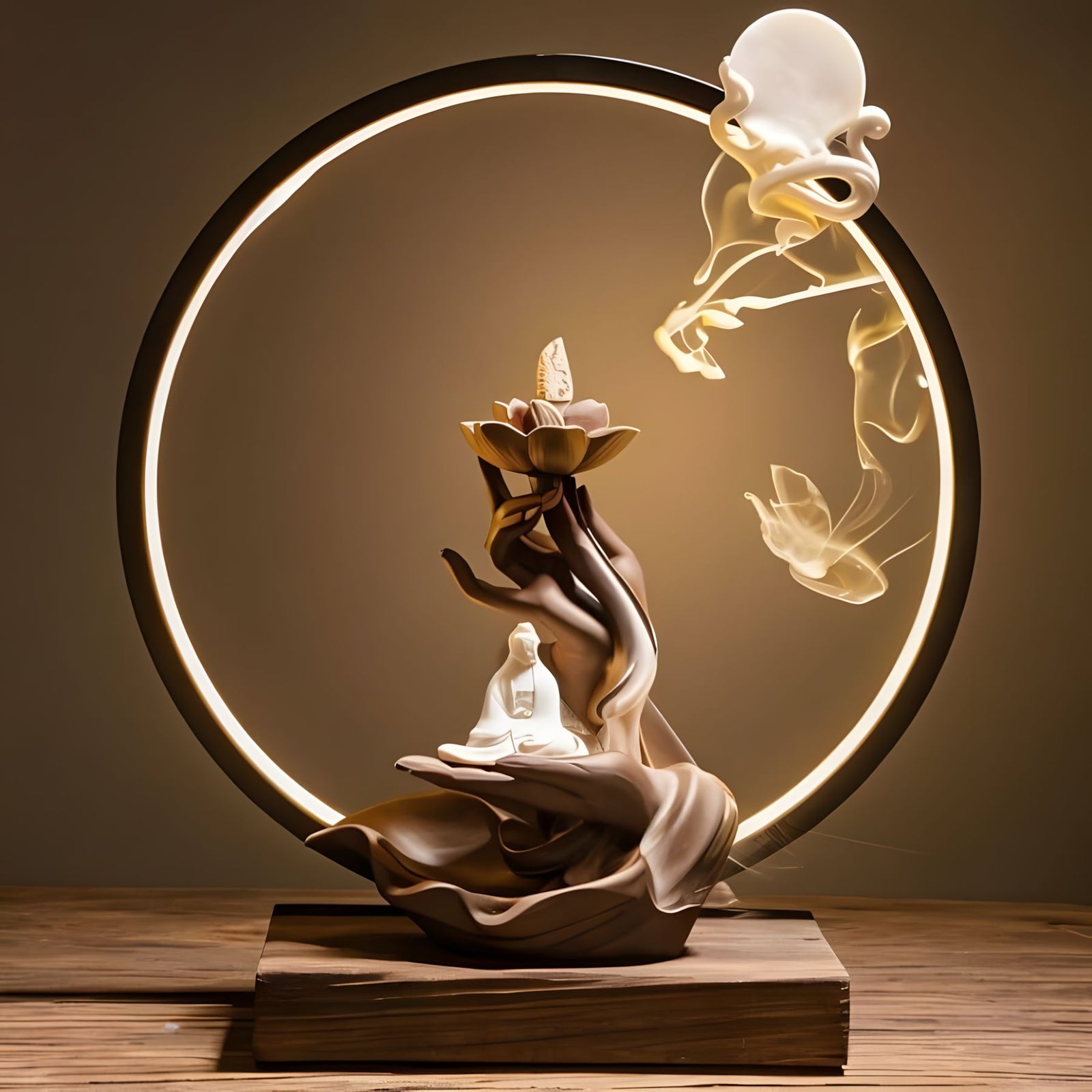 TRANQUIL (Open Box)-Soulful Incense Burner Table Lamp-ZENDUCE