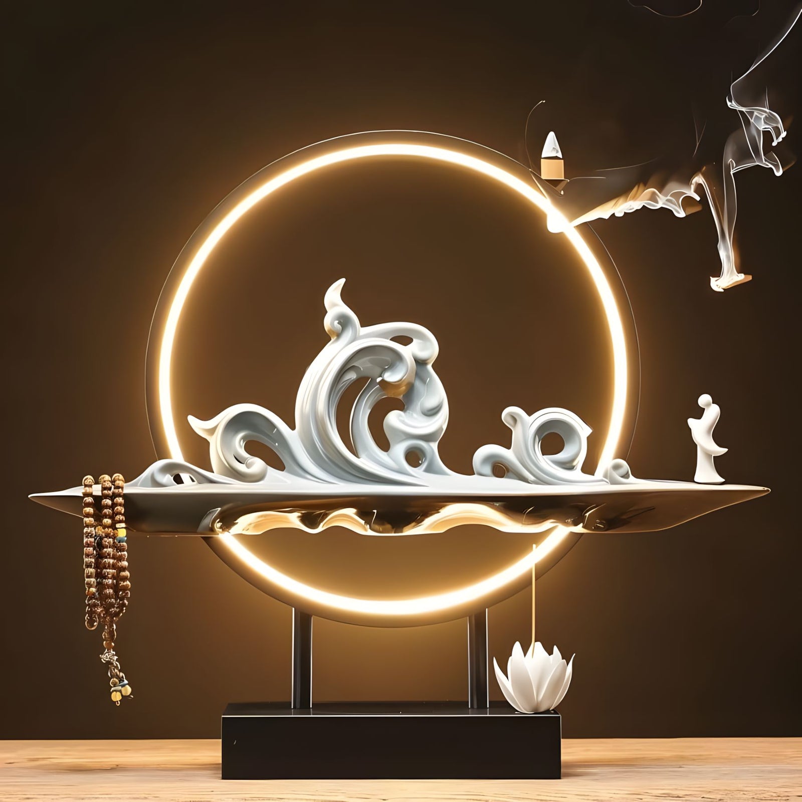 TRANQUIL (Open Box)-Soulful Incense Burner Table Lamp-ZENDUCE