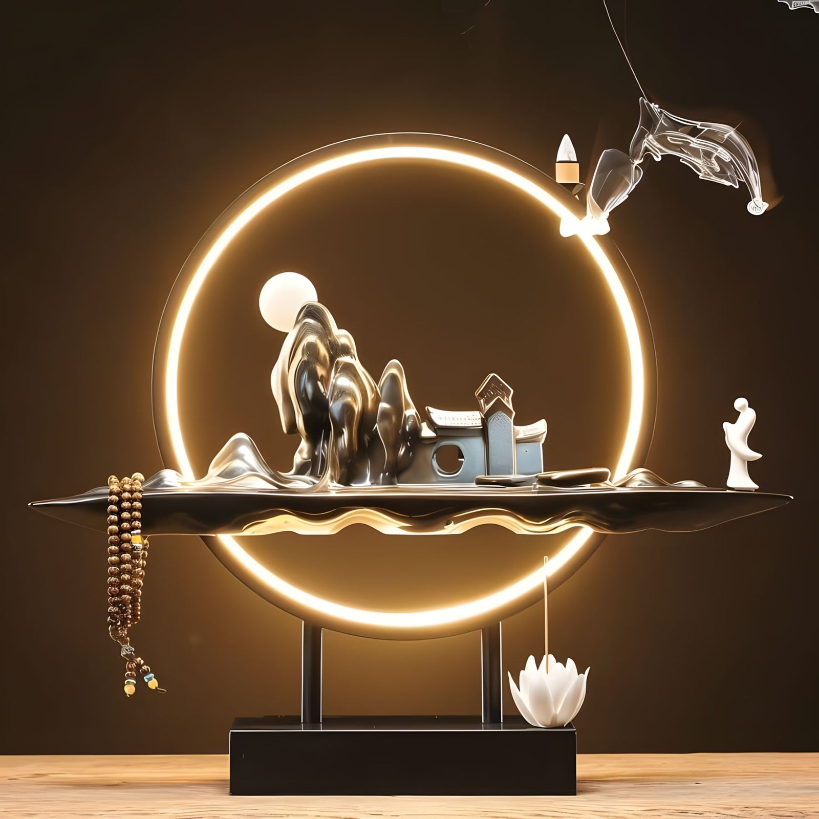 TRANQUIL (Open Box)-Soulful Incense Burner Table Lamp-ZENDUCE