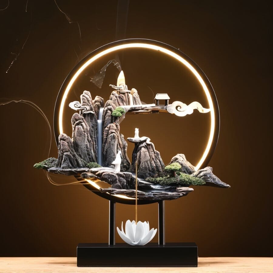 TRANQUIL - ZENDUCE - Red Monk / 17.7" x 3.9" x 15.7" / 45cm x 10cm x 40cm