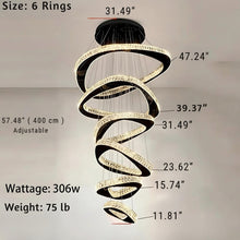TWISPHERA-Spiral Ring Chandelier -ZENDUCE