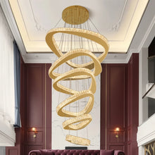 TWISPHERA-Spiral Ring Chandelier -ZENDUCE