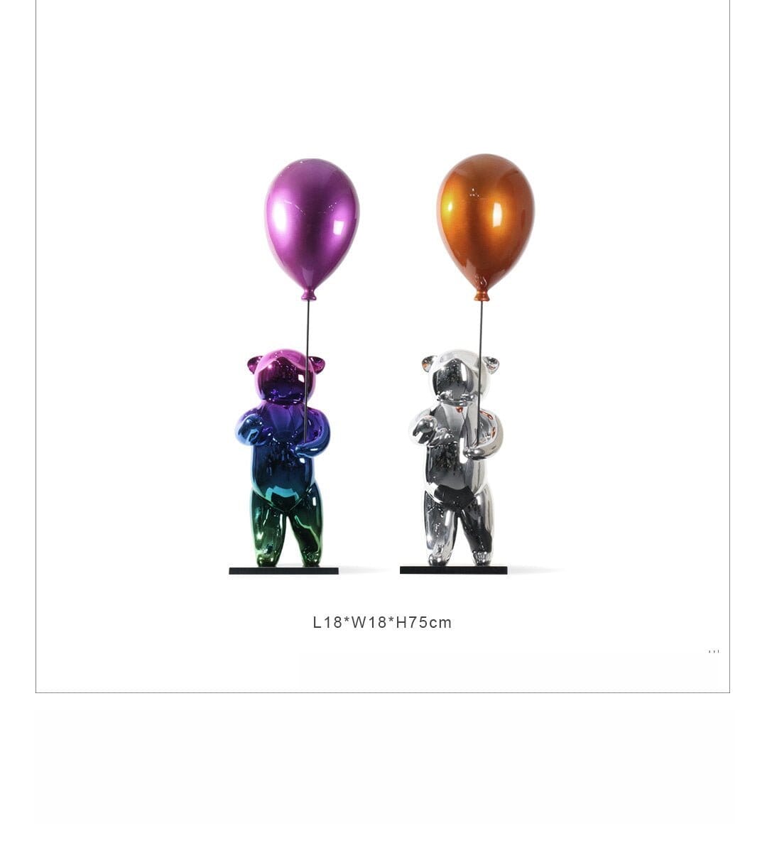 Balloon Bear Figurines | Balloon Bear Statue | ZENDUCE