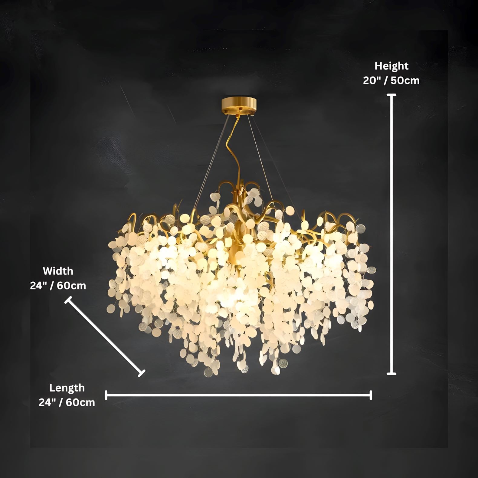 VALORA - ZENDUCE - Round - 24" x 24" x 20" / 60cm x 60cm x 50cm / Neutral White