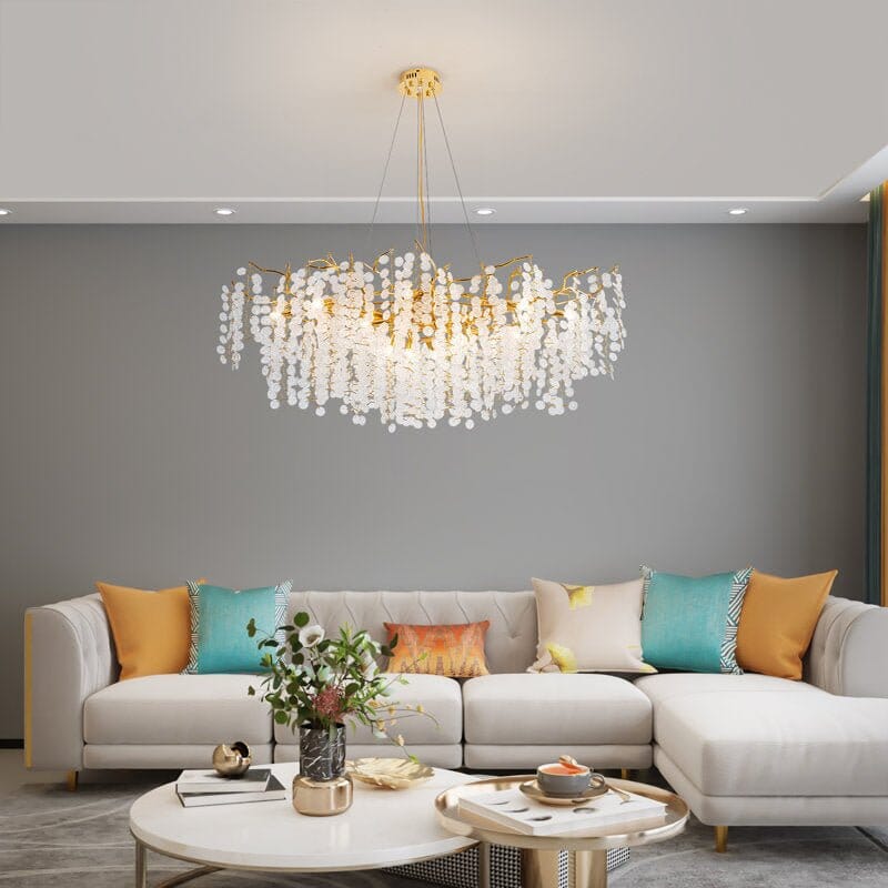 VALORA-Artistic Gold-Plated Branch Inspired Chandelier-ZENDUCE