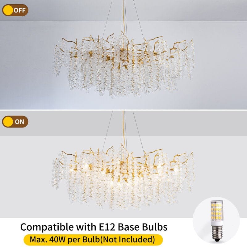 VALORA-Artistic Gold-Plated Branch Inspired Chandelier-ZENDUCE