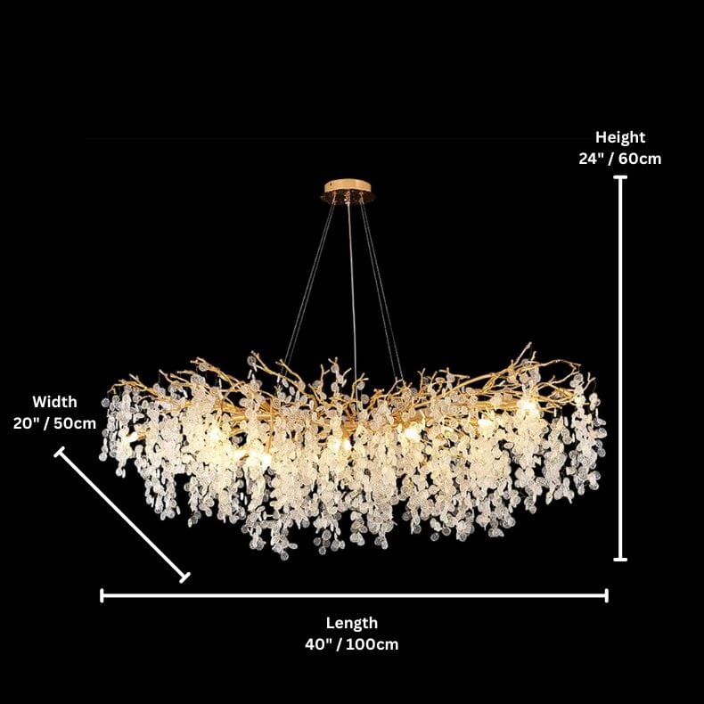 VALORA - (OPEN BOX) - ZENDUCE - Wide - 40" x 20" x 24" / 100cm x 50cm x 60cm / Warm White / Gold