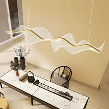 VELURE (OPEN BOX)-Transparent Acrylic Wave Chandelier-ZENDUCE