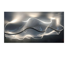 VELURE (OPEN BOX)-Transparent Acrylic Wave Chandelier-ZENDUCE