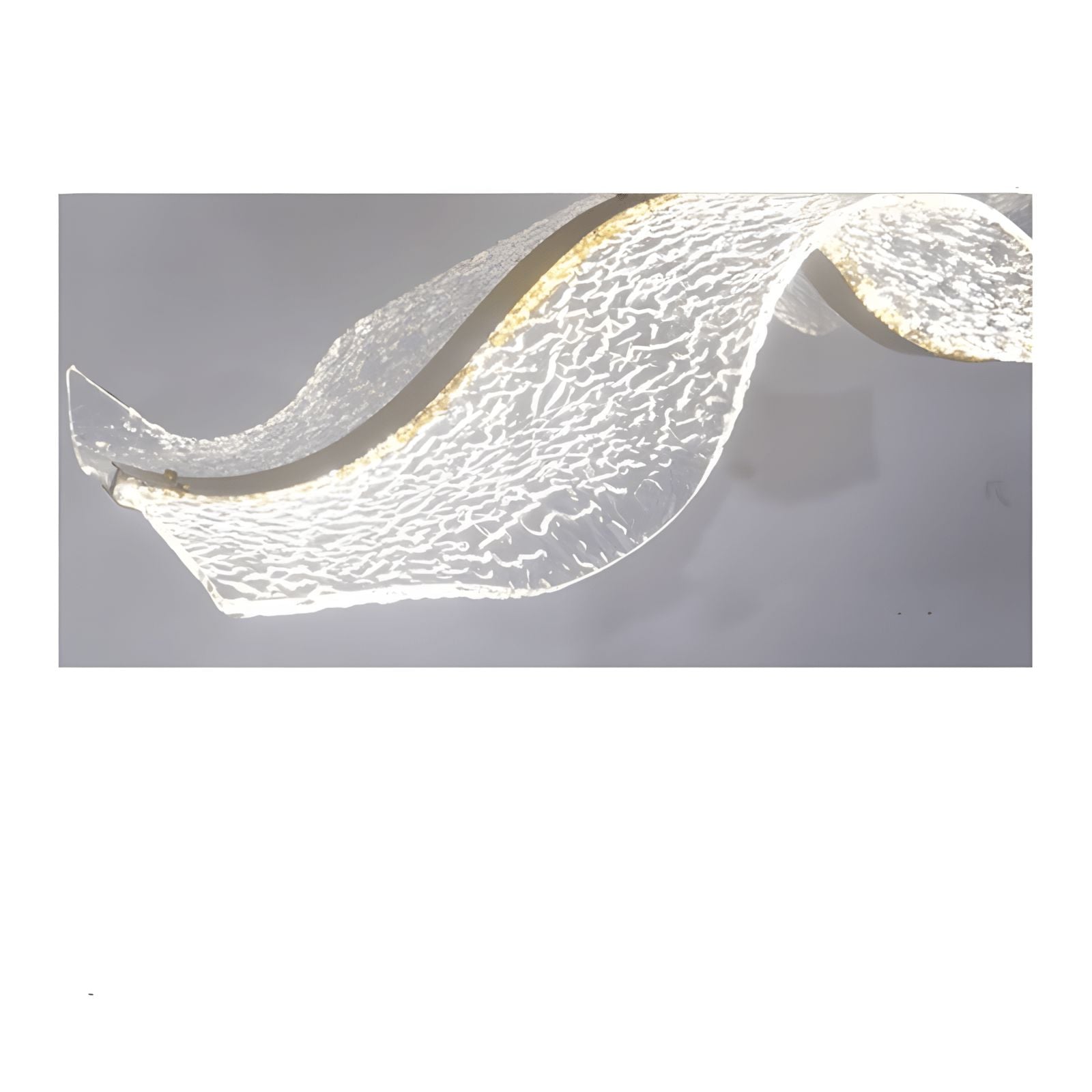 VELURE (OPEN BOX)-Transparent Acrylic Wave Chandelier-ZENDUCE