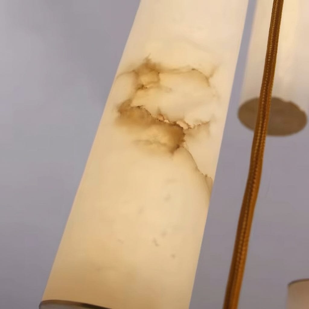 VERTARA-Cylindrical Marble Chandelier-ZENDUCE